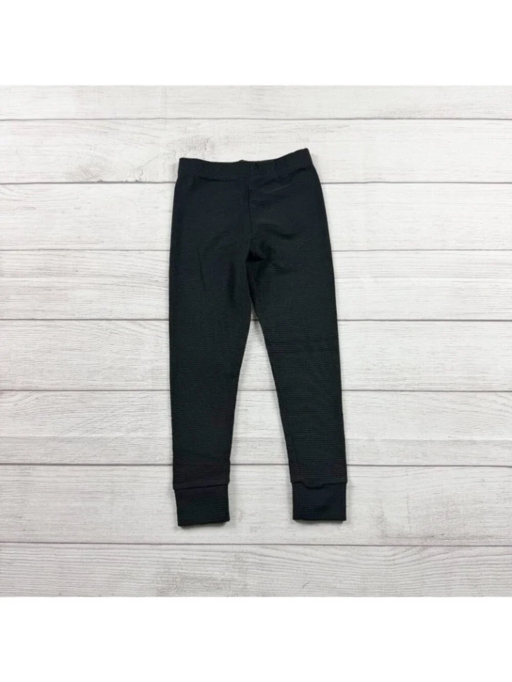 Cuddl Duds Texture Grid Black Thermal Long Sleeve Top Bottom NWT XS 4-5